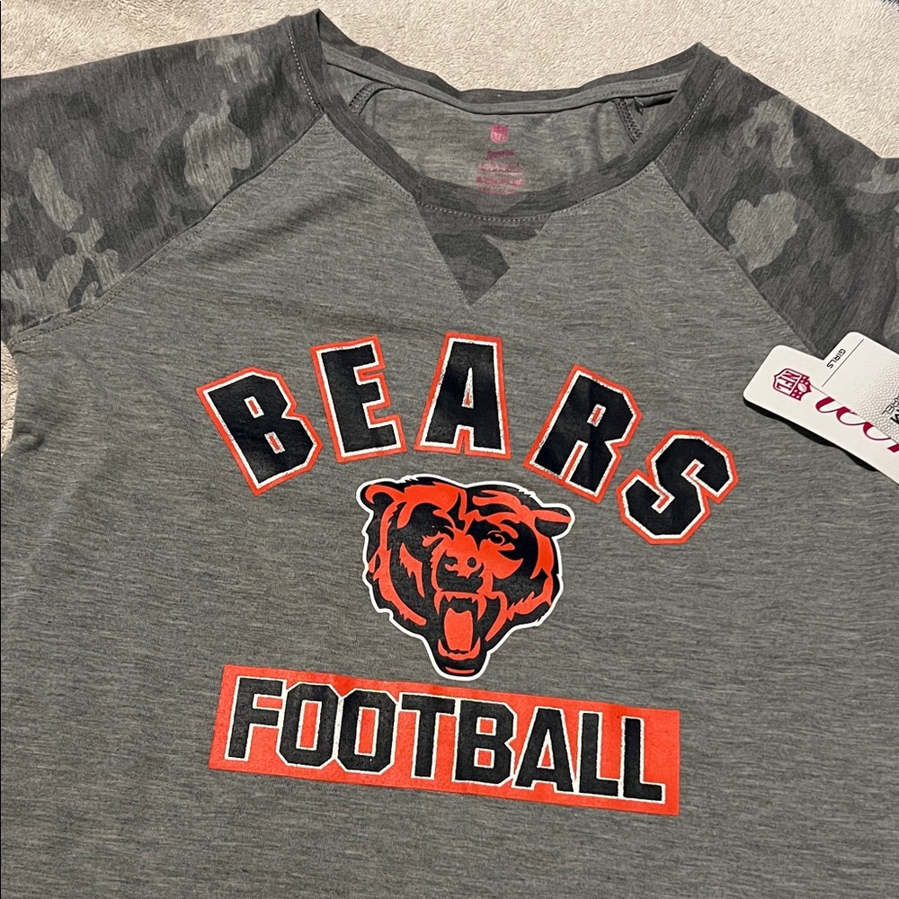 (3 for $35) Bears Football Teen Apparel Tee with Camo Sleeves